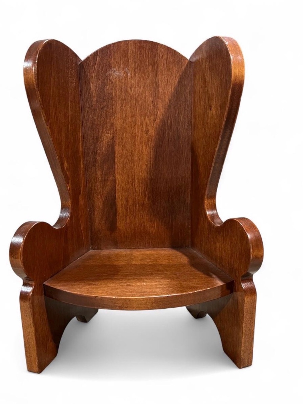 Vintage Wooden Accent Doll Chair Display - Brown